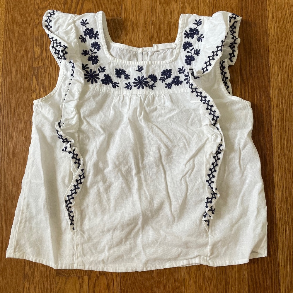 Mango girls navy floral blouse 13-14